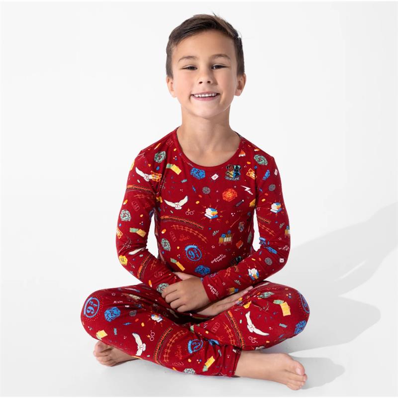 Bellabu Bear - Harry Potter Hogwarts Express Bamboo Blanket Bamboo Kids Pajamas Image 4