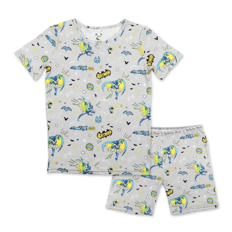Bellabu Bear - Toddler Batman Kids Bamboo Short Set Image 3
