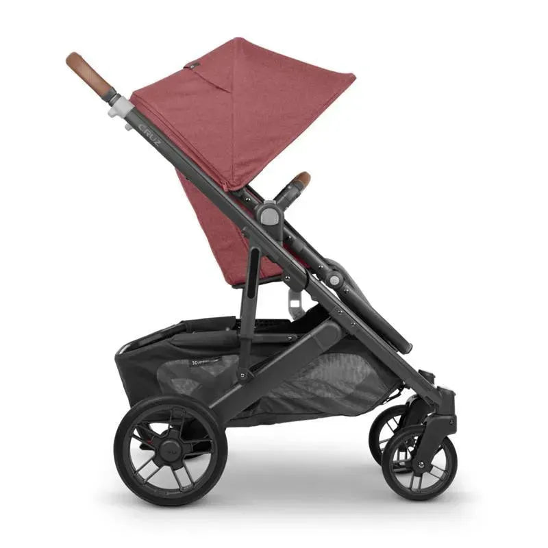 Uppababy - Cruz V2 Stroller, Lucy (Rosewood Mélange/Carbon Frame/Saddle Leather) Image 4
