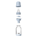 Bibs - Baby 4Oz Silicone Glass Bottle With Bumper Baby Blue Image 3