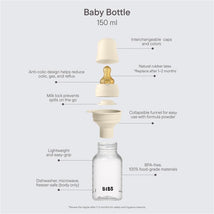 Bibs - Baby Plastic Bottle With Latex Nipple 150Ml, Ivory Image 2