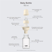Bibs - Baby Plastic Bottle With Silicone Nipple 150Ml, Baby Blue Image 2
