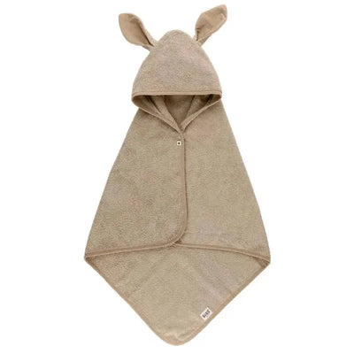 Bibs - Kangaroo Hoodie Towel Baby, Vanilla Image 1