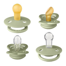 BIBS – Try-it De Lux Sage Pacifiers Natural Rubber & Silicone, 0/6M Image 2