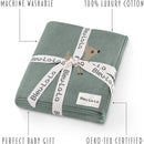 Bleu La La - 100% Luxury Cotton Receiving Swaddle Baby Blanket - Deer Image 9