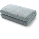 Bleu La La - 100% Organic Cotton Pointelle Swaddle Receiving Baby Blanket,| Powder Blue Image 3