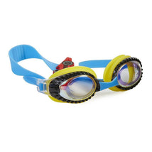 Bling 2O Drag Race Car Frame Swim Goggle, Yellow/Blue Image 1
