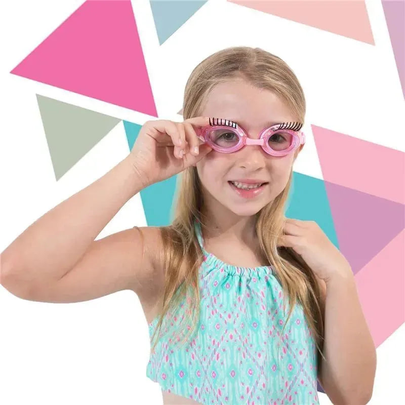 Bling 2O - Girls' Glam Splash Lash Swimming Goggles with UV Protection, Ages 3+, Pink Image 4
