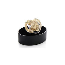 Bling Crystal Pacifier Gold, 0/6M Image 1