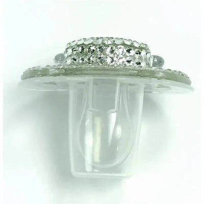 Bling Crystal Pacifier Pearl With Clear Trim, 6/18M Image 2