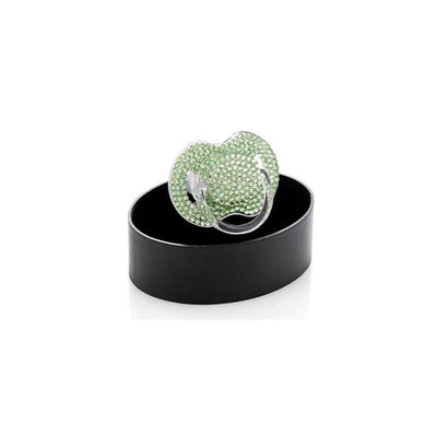 Bling Swarovski Crystal Pacifier - Green Emerald (0-6M) Image 1