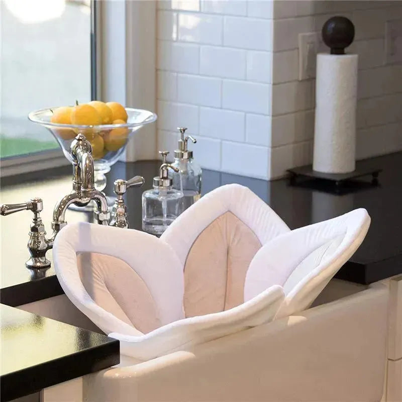 Blooming Bath Lotus - Baby Bath Seafoam, White/Gray Image 6