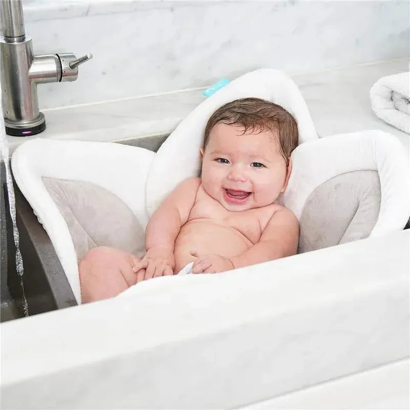 Blooming Bath Lotus - Baby Bath Seafoam, White/Gray Image 3