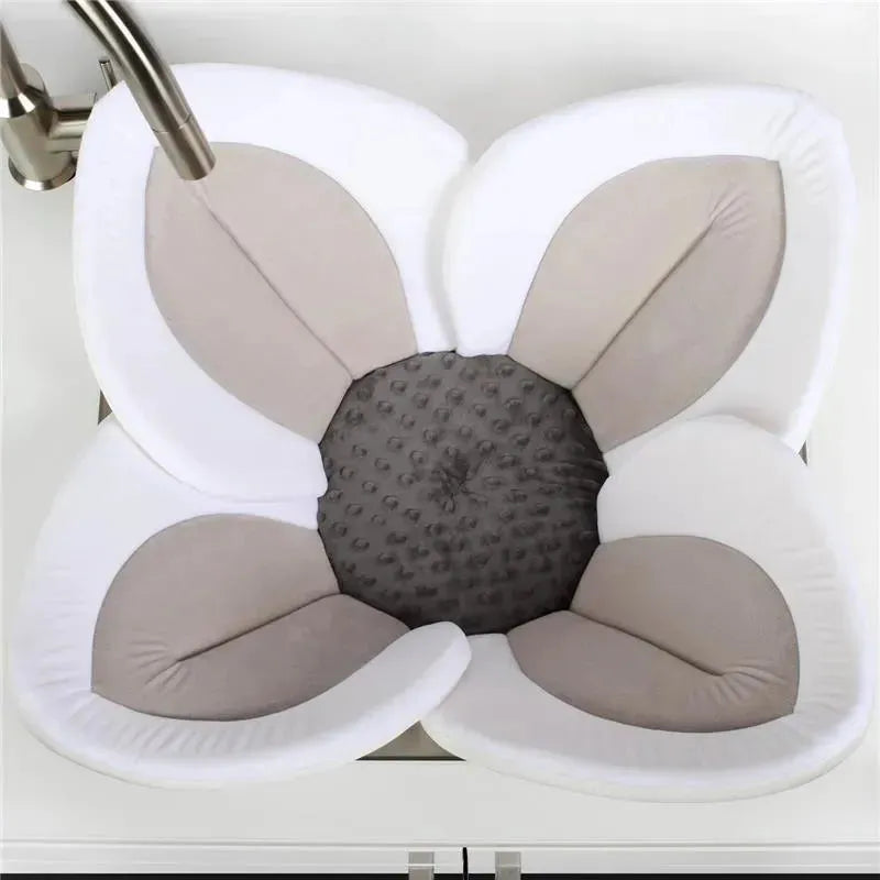 Blooming Bath Lotus - Baby Bath Seafoam, White/Gray Image 5