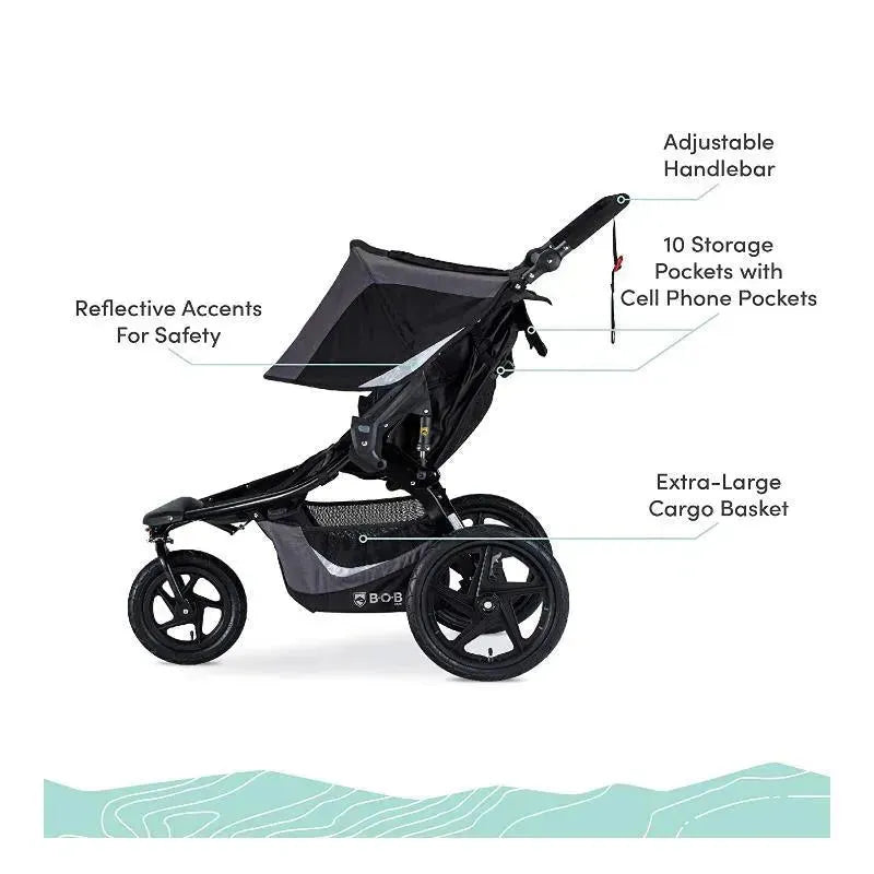 BOB Jogging Stroller Double In Black Image 5