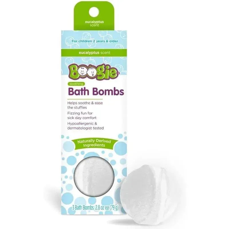 Boogie Wipes - 3Pk Calming Bath Bombs, Eucalyptus Image 1