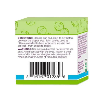Boogie Wipes Baby Diaper Rash Balm, 1.5 oz, with directions, warnings, and natural ingredients listed on the packaging.