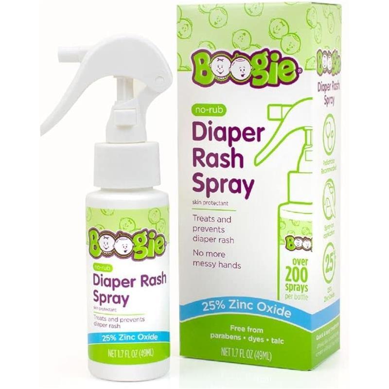 Boogie Wipes Bottoms No-Rub Diaper Rash Spray 1.7FL OZ Image 1