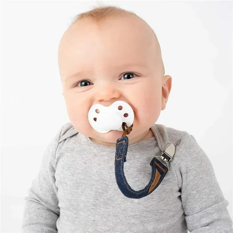 Booginhead 2-Pack Pacifier Clips, Luxe Denin Image 5