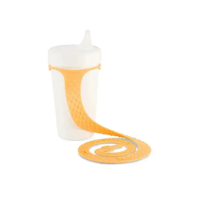 Silicone Sippigrip cup in Creamsicle Orange, featuring a flexible grip and spill-resistant cap.