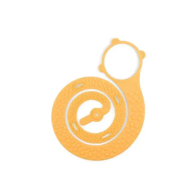 Silicone sippigrip cup holder in creamsicle orange, featuring a textured, spiral design for grip and stability.