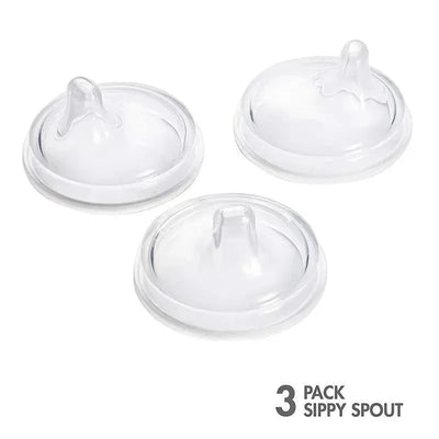 Boon 3-Piece Nursh Transitional Sippy Lid, Clear Image 1