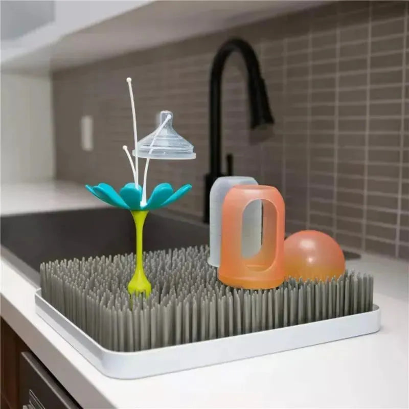 Boon - Lawn Baby Bottle Drying Rack, Grey Image 2