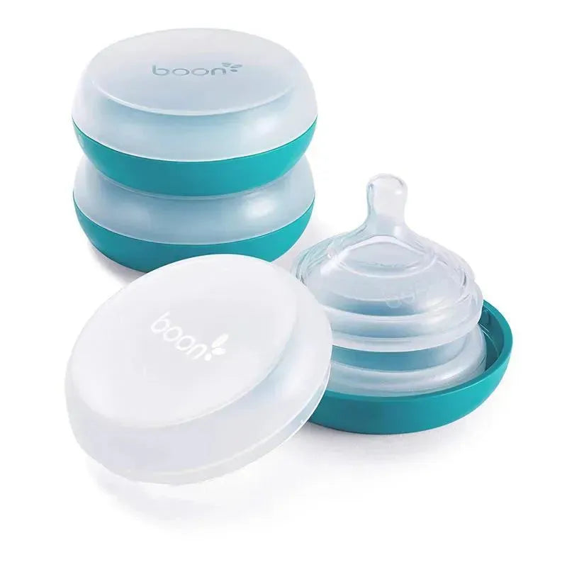 Boon Nursh Pouch & Nipple Container 3-Pack, Blue Image 3