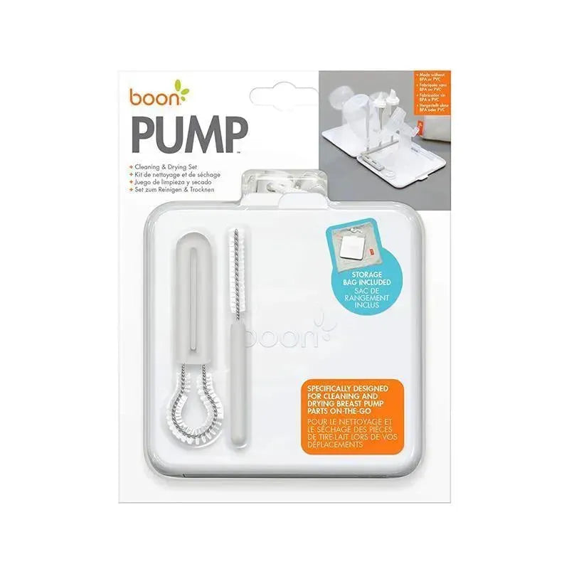 Boon Portable Bottle Brushes, Breast Pump Cleaning & Drying Set, Compact Tarvel Size Drying Rack and Bottle Brushes Set Image 10