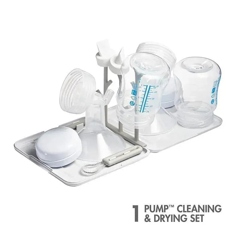 Boon Portable Bottle Brushes, Breast Pump Cleaning & Drying Set, Compact Tarvel Size Drying Rack and Bottle Brushes Set Image 2