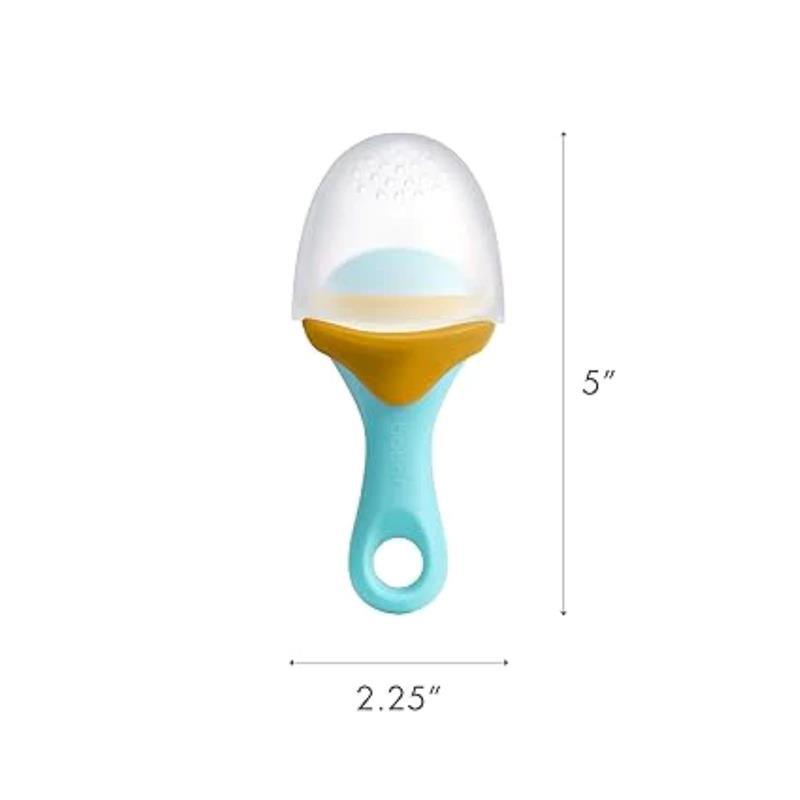 Boon - Pulp Silicone Baby Feeder - 2 Pack, Blue & Green  Image 3