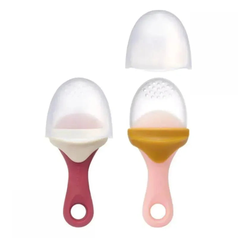 Boon - PULP Silicone Baby Feeder - 2-pack, Pink and Mauve Image 1