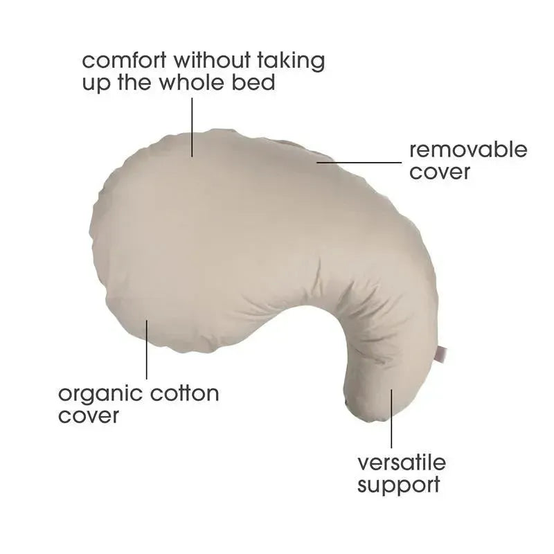 Boppy - Cuddle Pregnancy Pillow with 100% Organic Cotton Removable Cover, Biscuit Image 3