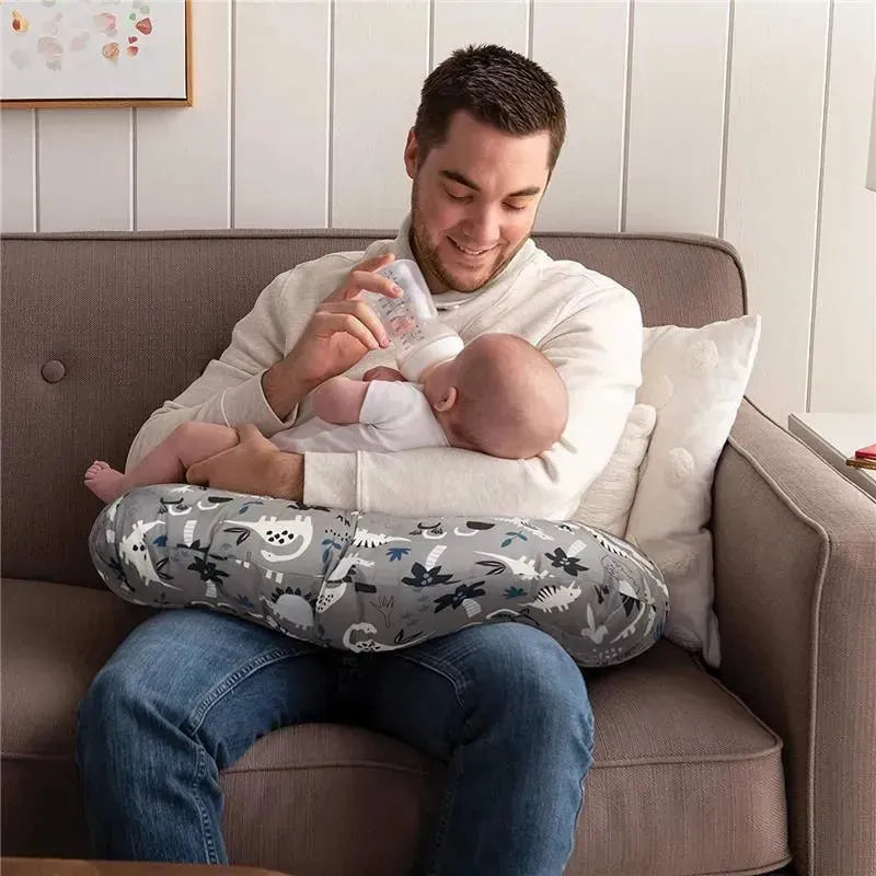 Boppy Feeding And Infant Support Pillow - Gray Dinosaurs Image 5