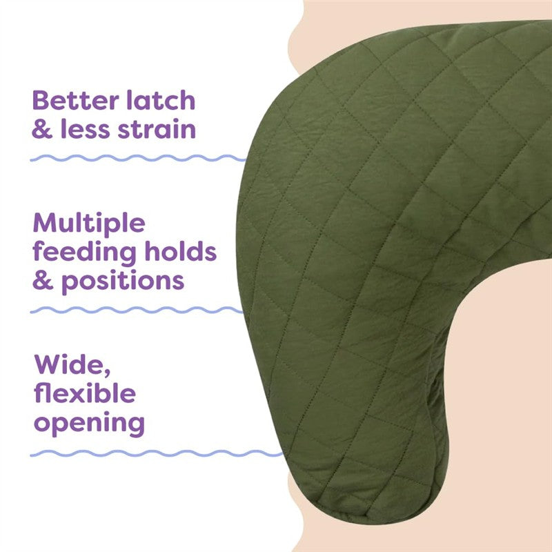 Boppy Nursing Pillow Luxe - Moss Quilted Image 4