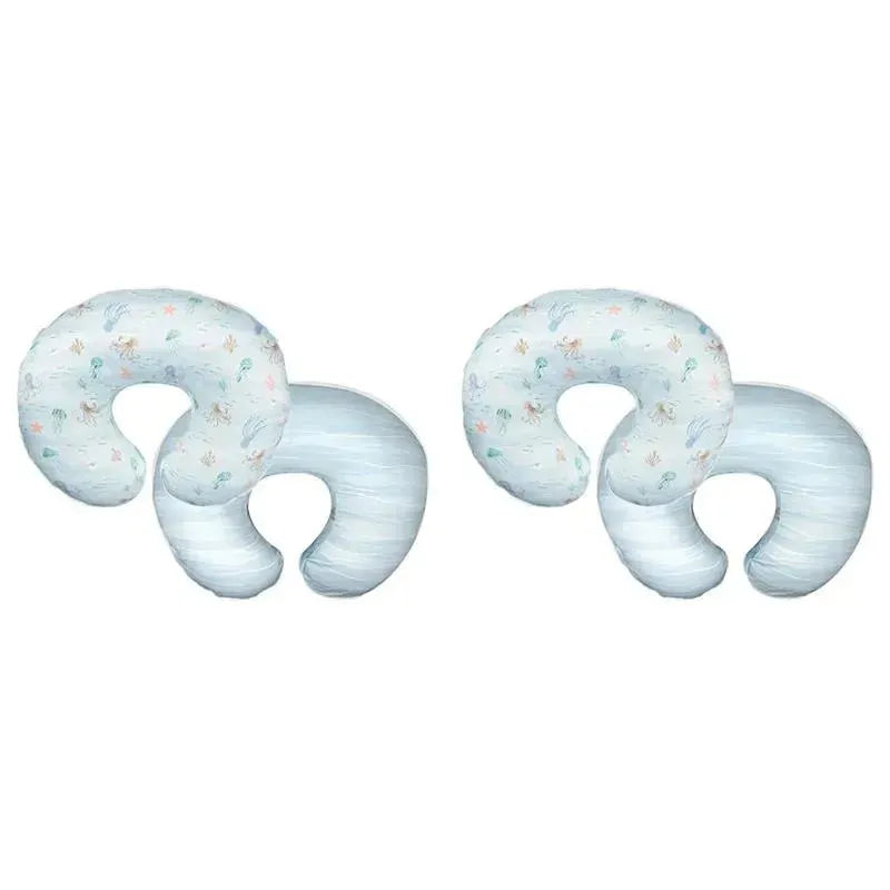 Boppy - Nursing Pillow Original Support, Ergonomic Nursing Essentials Premium Quick-Dry Fabric, Blue Ocean Image 2