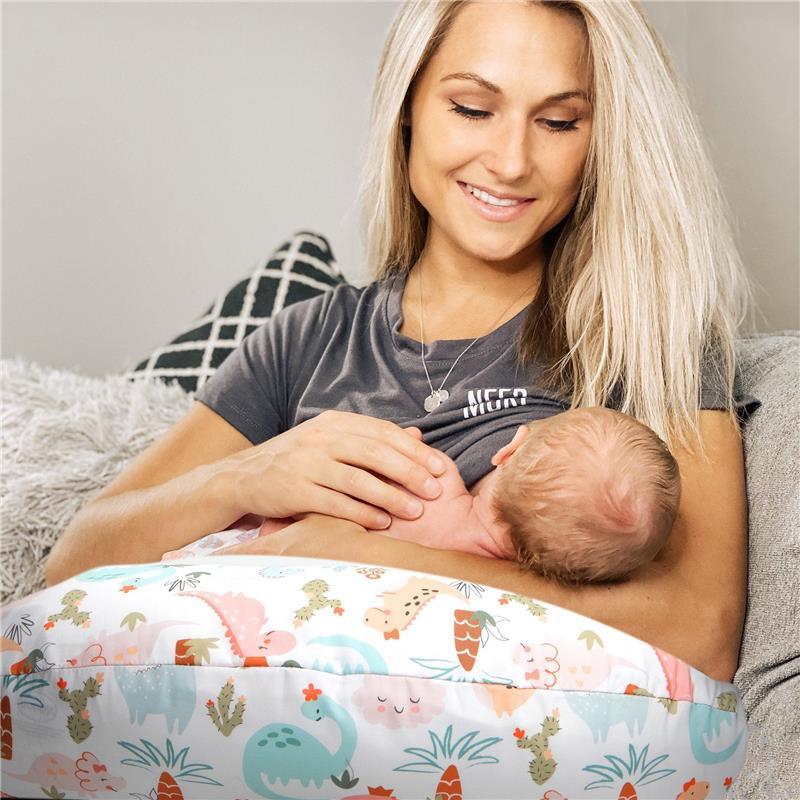 Boppy - Nursing Pillow Original Support, Pink Blush Baby Dinosaurs Image 4