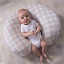 Boppy - Pillow Cover, Pink/White Jumbo Plaid Image 4