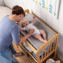 Boppy - Changing Pad Cover, Gray Ribbed Minky Fabric Image 2