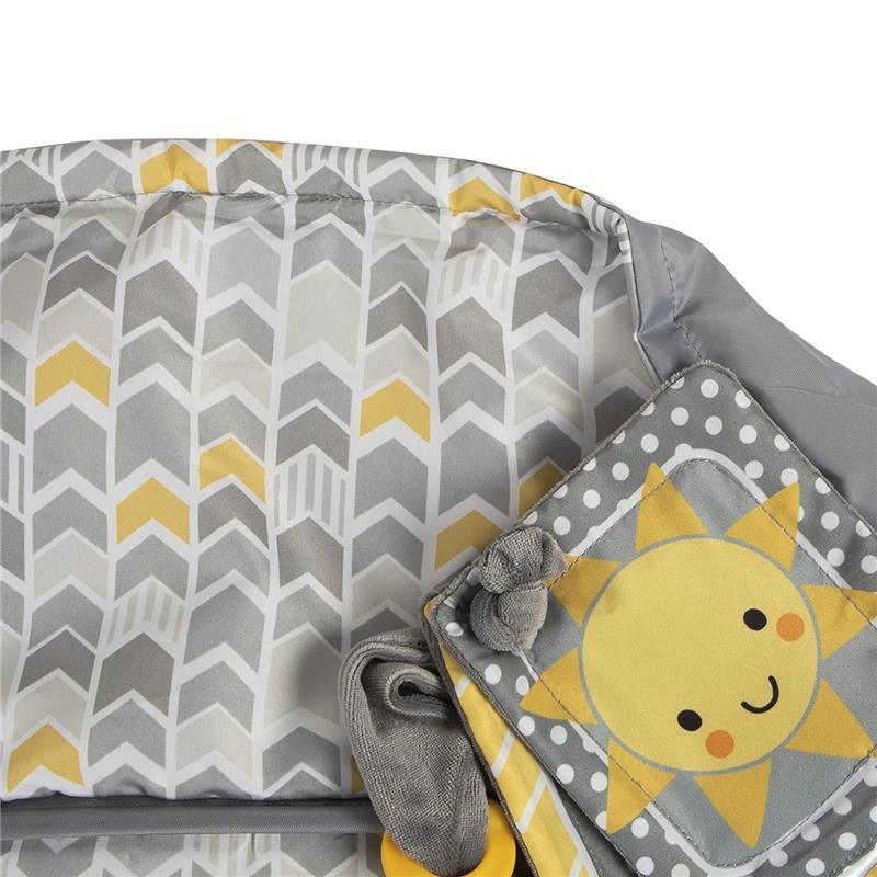 Boppy - Shopping Cart and High Chair Cover, Sunshine Yellow and Gray Chevron with Changeable SlideLine and Seatbelt Image 5