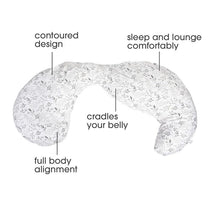 Boppy - Slipcovered Total Body Pregnancy Pillow, Gray Scattered Leaves Image 2