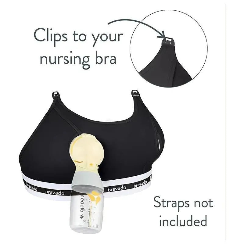 Bravado - Clip & Pump Hands-Free Nursing Accessory 17D Xl Dove Heather Image 4