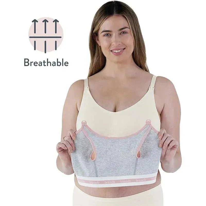 Bravado - Clip & Pump Hands-Free Nursing Accessory 17D Xl Dove Heather Image 6