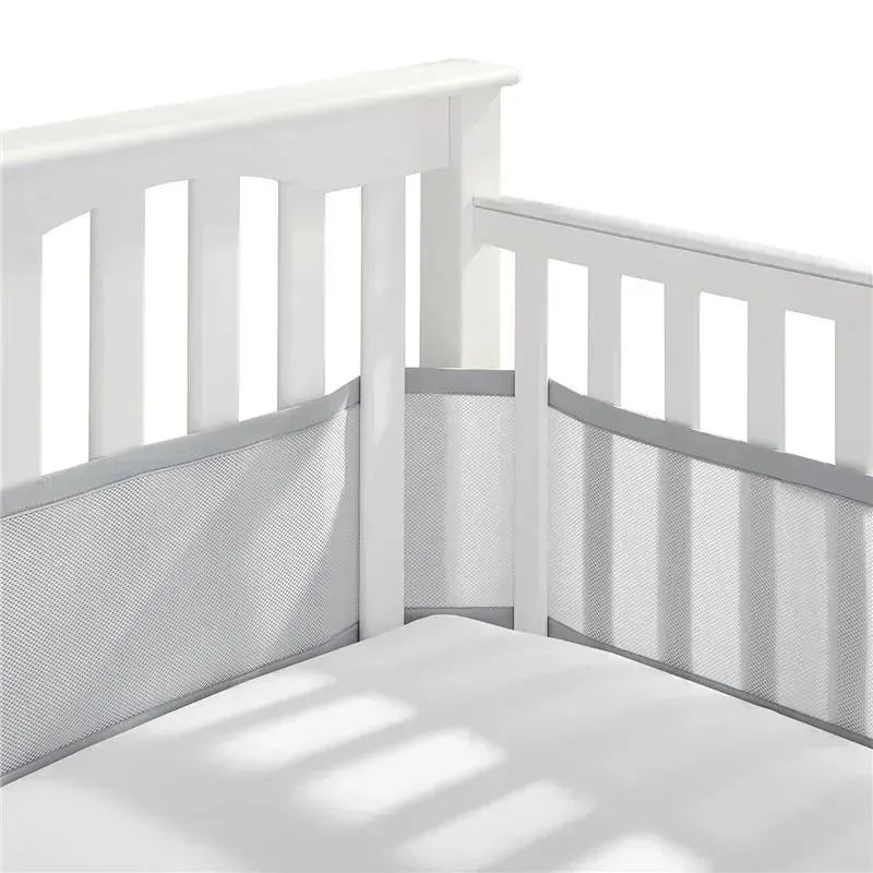 BreathableBaby - Classic Breathable Mesh Crib Liner, Gray Image 11