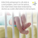 BreathableBaby - Classic Breathable Mesh Crib Liner, Gray Image 4