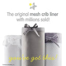 BreathableBaby - Classic Breathable Mesh Crib Liner, Gray Image 5