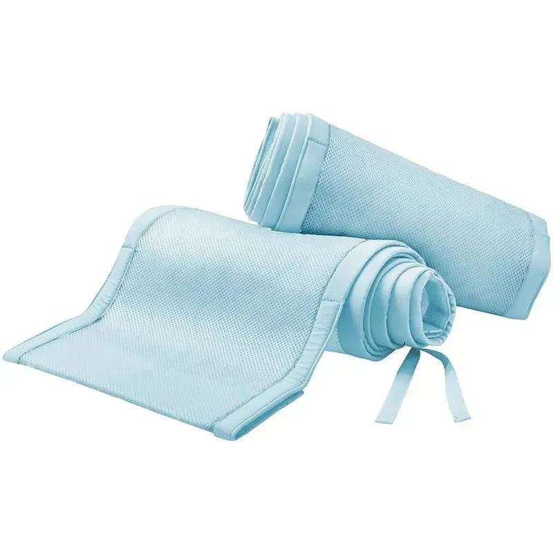BreathableBaby - Classic Breathable Mesh Crib Liner, Light Blue Image 7