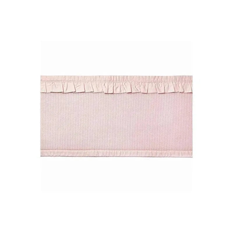BreathableBaby - Breathable Mesh Crib Liner, Deluxe Ruffle Collection, Blush Image 4