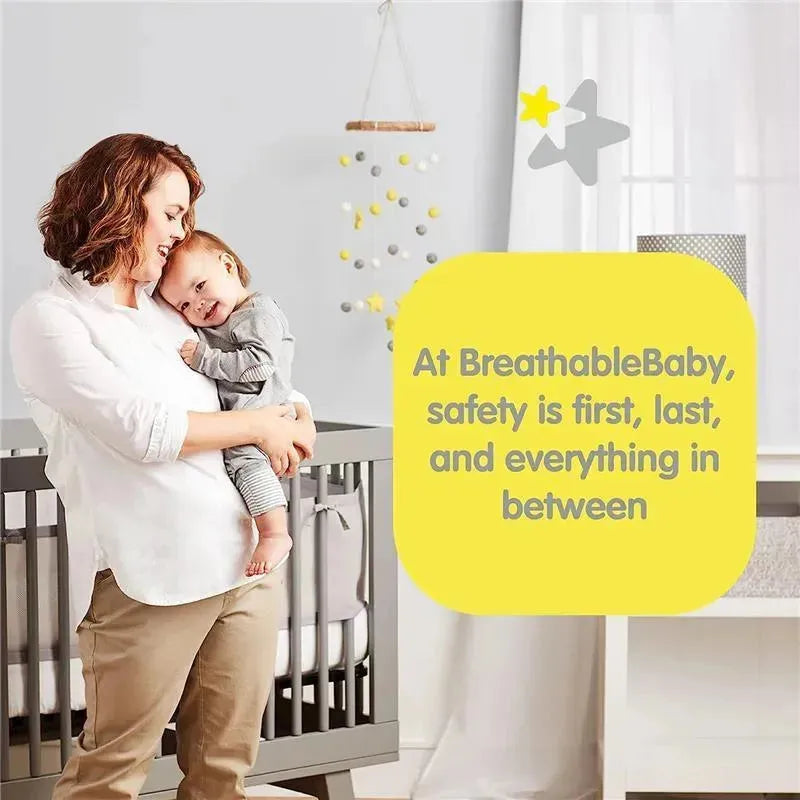 BreathableBaby - Breathable Mesh Liner for Full-Size Cribs, Classic 3mm Mesh, Blue Green Aqua Image 3