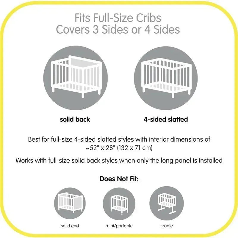 BreathableBaby - Breathable Mesh Liner for Full-Size Cribs, Classic 3mm Mesh, Blue Green Aqua Image 4